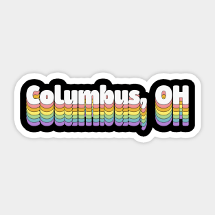 Columbus, OH // Retro Typography Design Sticker